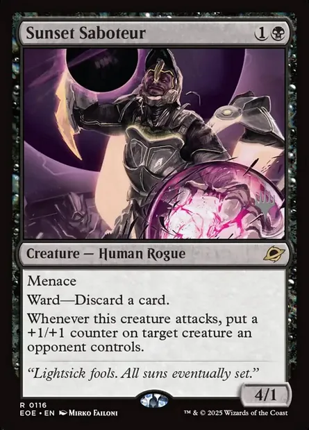 Sunset Saboteur, Magic card PEOE 116p — Edge of Eternities Promos set