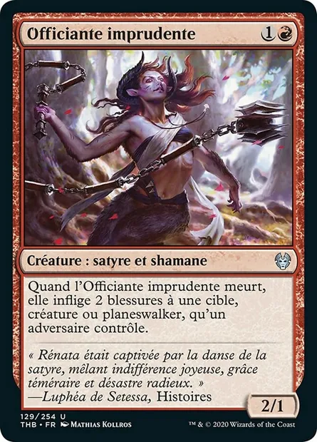 Officiante imprudente, carte Magic THB 129 — extension Theros Beyond Death