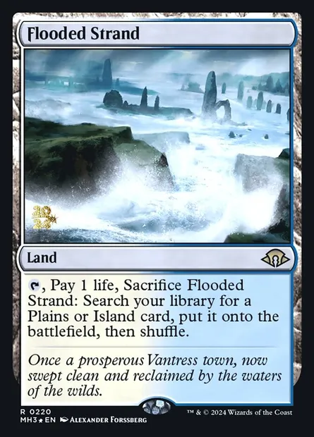 Flooded Strand, Magic card PMH3 220s — Modern Horizons 3 Promos set