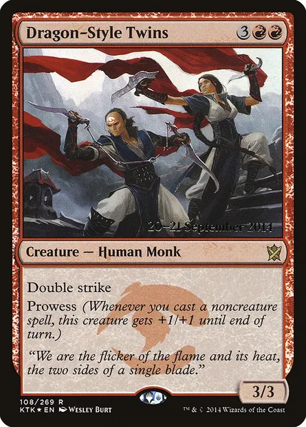 Dragon-Style Twins, Magic card PKTK 108s — Khans of Tarkir Promos set