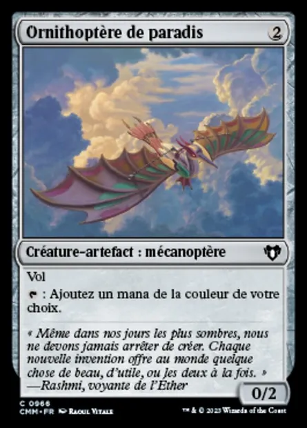 Ornithoptère de paradis, carte Magic CMM 966 — extension Commander Masters