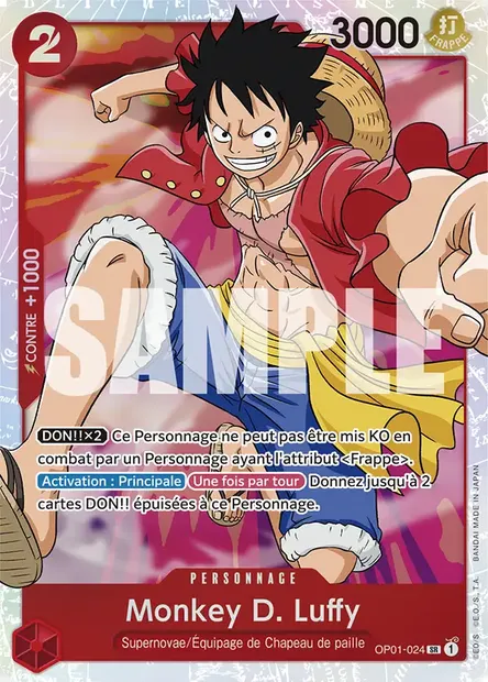 Monkey D. Luffy, carte One Piece OP01-024 — extension ROMANCE DAWN