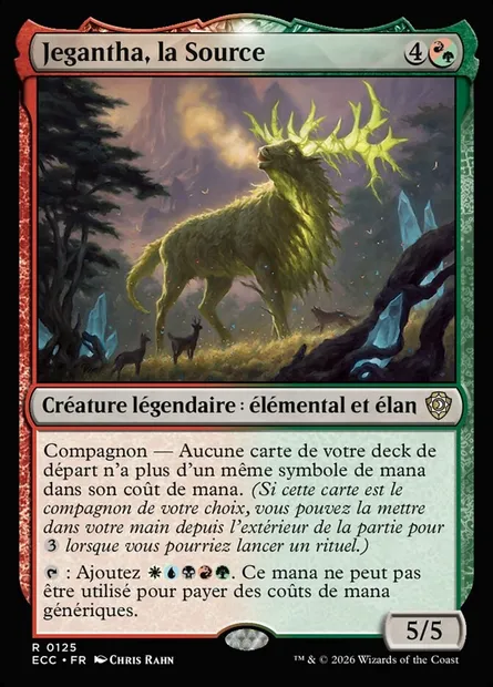 Jegantha, la Source, carte Magic ECC 125 — extension Lorwyn Eclipsed Commander