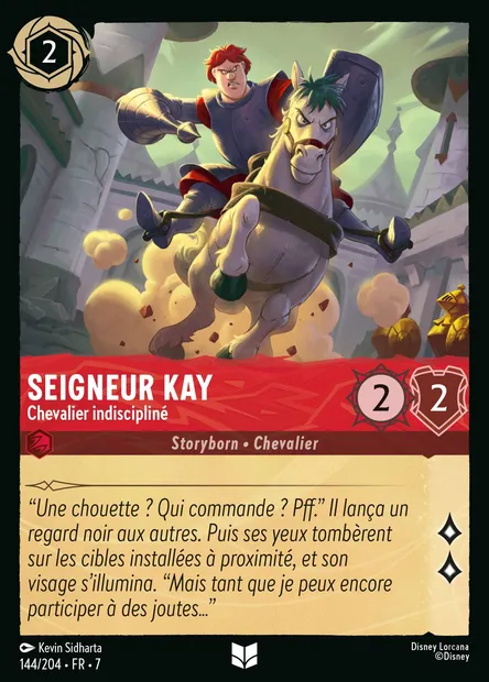 Seigneur Kay - Chevalier indiscipliné, carte Disney Lorcana CH7-144 — extension L'île d'Archazia