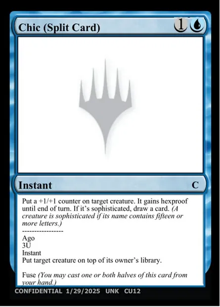 Chic // Ago, Magic card UNK CU12 — Unknown Event set
