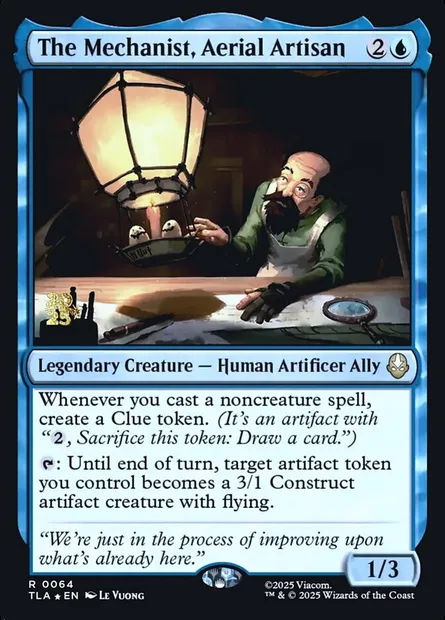 Le Mécanicien, artisan aérien, carte Magic PTLA 64s — extension Avatar: The Last Airbender Promos