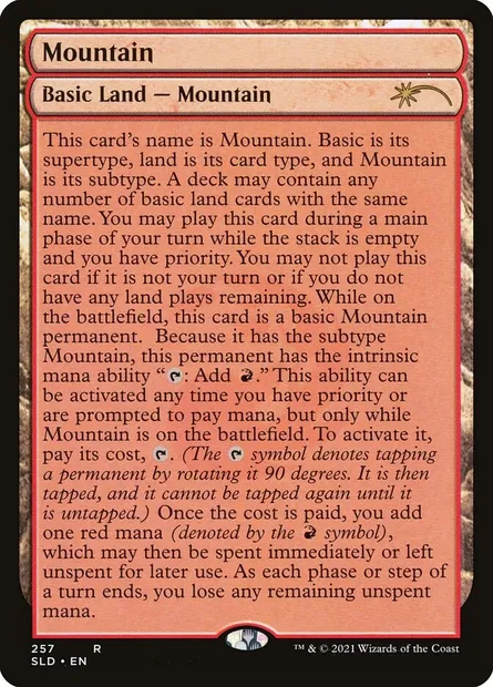 Mountain, Magic card SLD 257 — Secret Lair Drop set