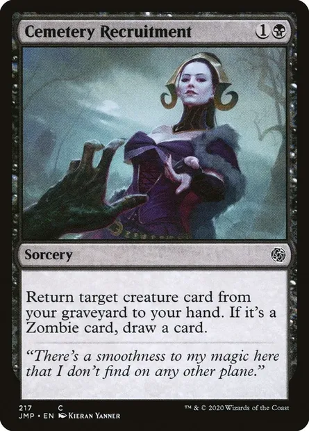 Cemetery Recruitment, Magic card JMP 217 — Jumpstart set