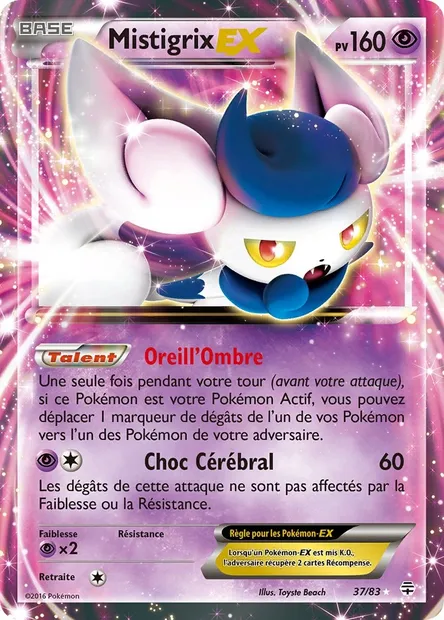 Mistigrix-EX, carte Pokémon GEN 37 — extension Générations