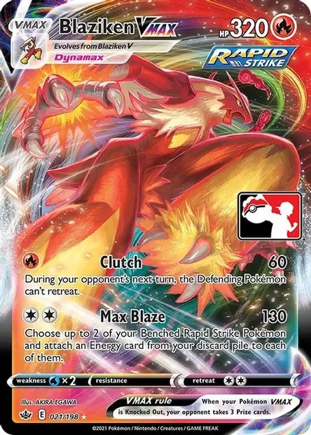 Blaziken VMAX, Pokémon card PPS 021 — Play! Pokémon Prize Pack Series set