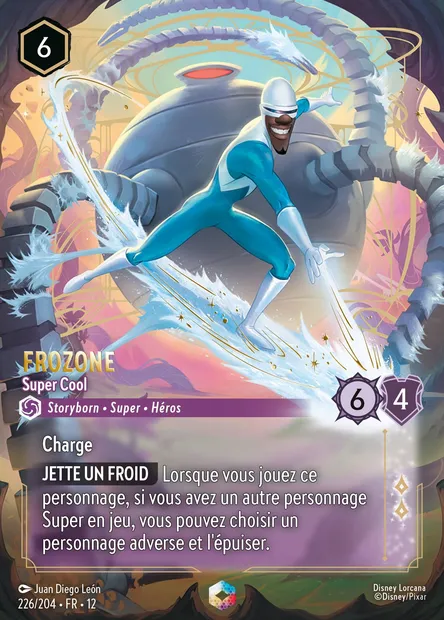 Frozone - Super Cool, carte Disney Lorcana CH12-226 — extension Contrées Inconnues