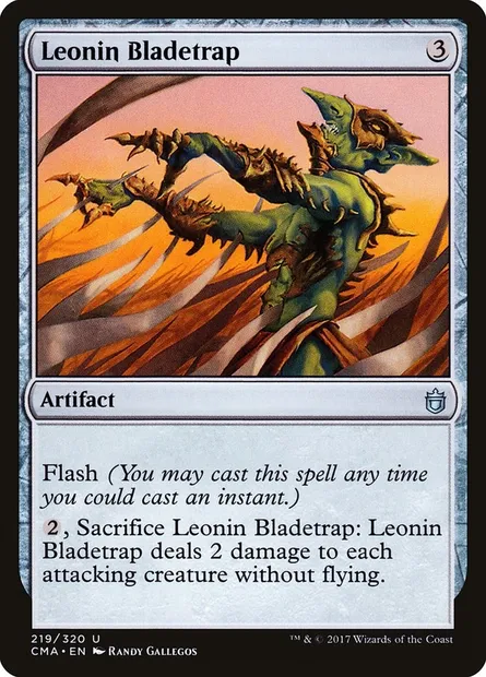 Leonin Bladetrap, Magic card CMA 219 — Commander Anthology set