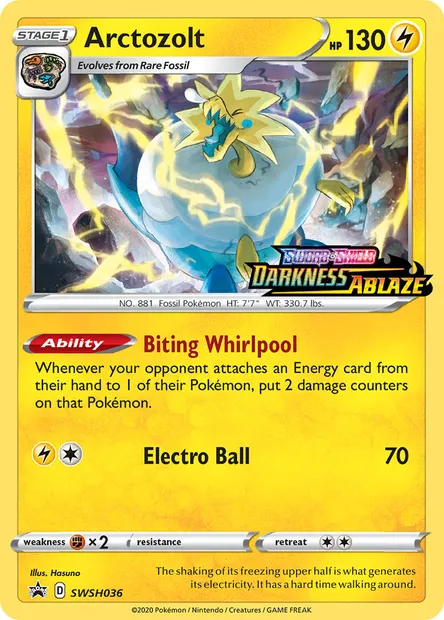 Arctozolt, Pokémon card SWSH 036 — SWSH Black Star Promos set