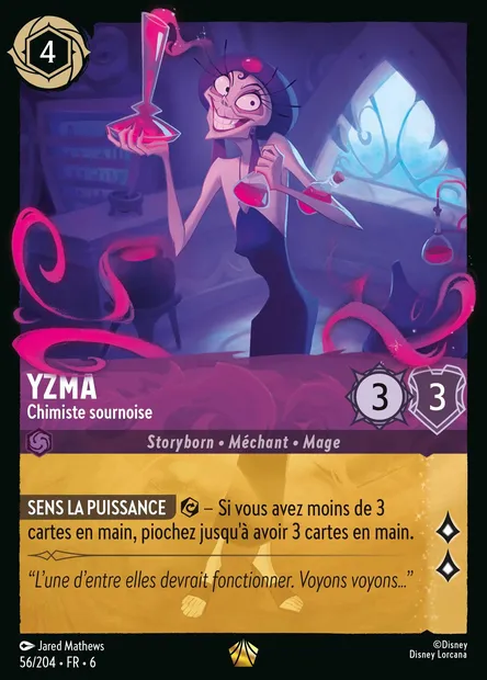 Yzma - Chimiste sournoise, carte Disney Lorcana CH6-056 — extension La Mer Azurite