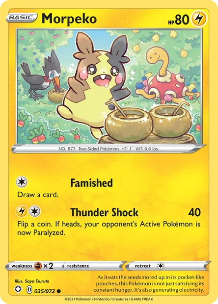 Morpeko, Pokémon card SHF 35 — Shining Fates set