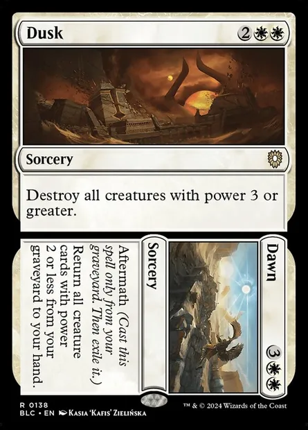 Dusk // Dawn, Magic card BLC 138 — Bloomburrow Commander set