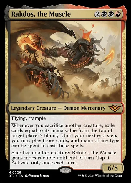 Rakdos, the Muscle, Magic card OTJ 226 — Outlaws of Thunder Junction set