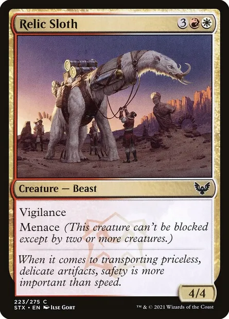Relic Sloth, Magic card STX 223 — Strixhaven: School of Mages set