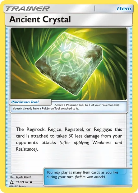 Ancient Crystal, Pokémon card UPR 118 — Ultra Prism set
