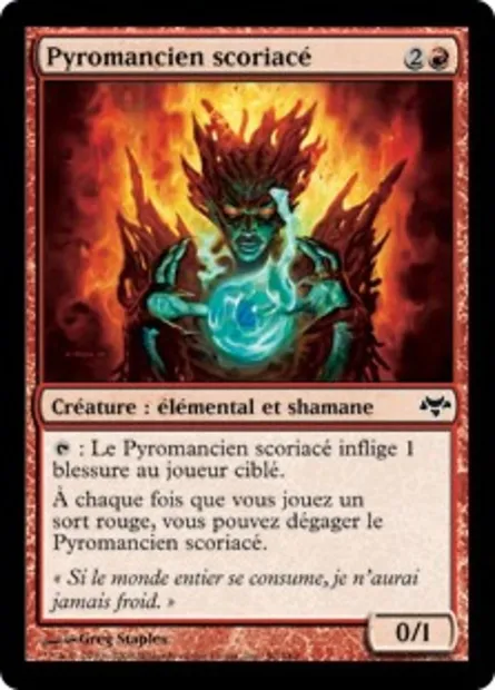 Pyromancien scoriacé, carte Magic EVE 50 — extension Coucheciel