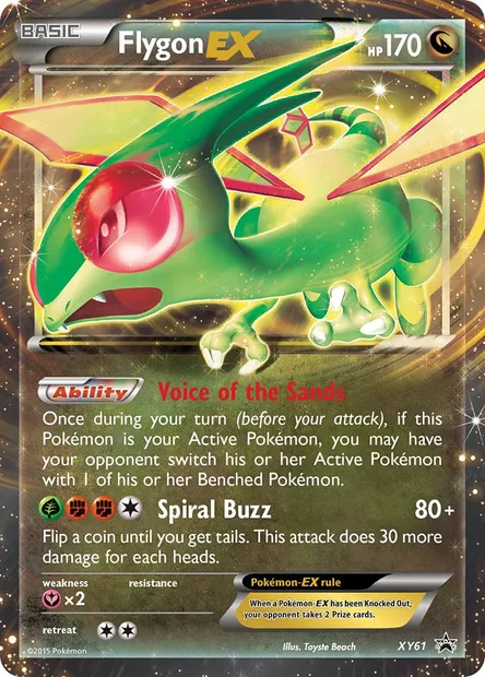 Flygon EX, Pokémon card XY 61 — XY Black Star Promos set