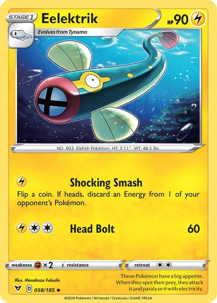 Eelektrik, Pokémon card VIV 58 — Vivid Voltage set
