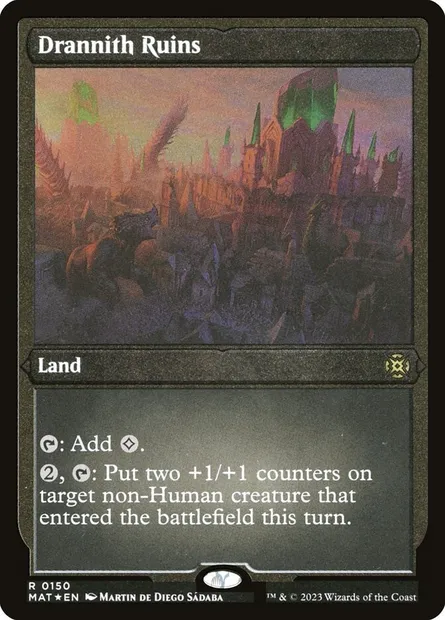 Drannith Ruins, Magic card MAT 150 — March of the Machine: The Aftermath set