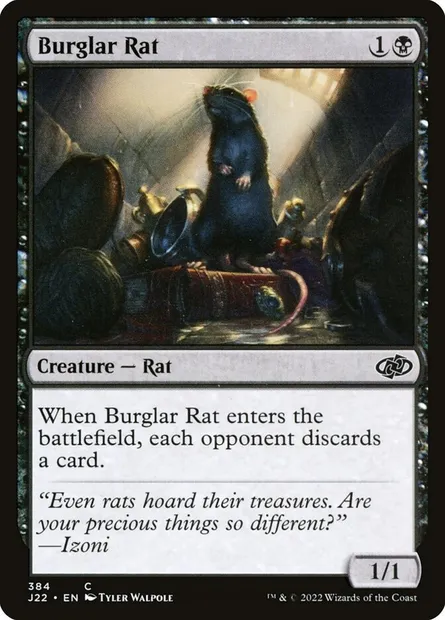 Burglar Rat, Magic card J22 384 — Jumpstart 2022 set