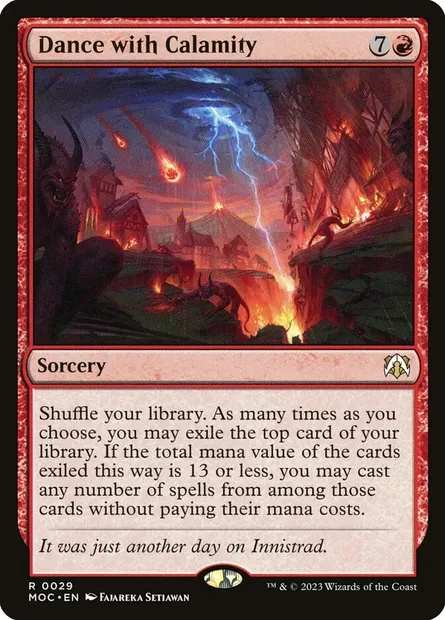 Dance with Calamity, Magic card MOC 29 — March of the Machine Commander set
