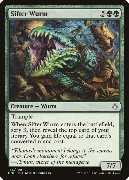 Sifter Wurm, Magic card HOU 135 — Hour of Devastation set
