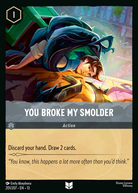 You Broke My Smolder, Disney Lorcana card CH13-201 — Attack of the Vine! set