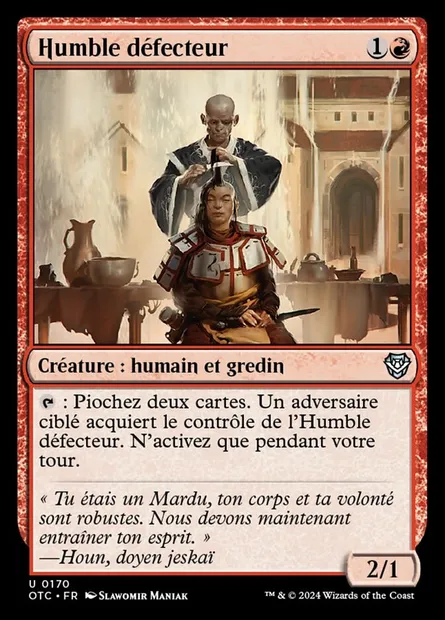 Humble défecteur, carte Magic OTC 170 — extension Outlaws of Thunder Junction Commander