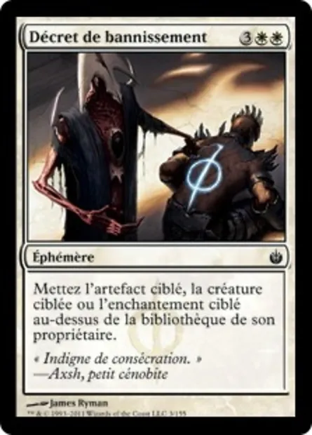Décret de bannissement, carte Magic MBS 3 — extension Mirrodin assiégé