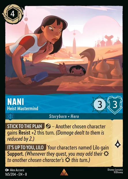 Nani - Heist Mastermind, Disney Lorcana card CH8-165 — The Reign of Jafar set