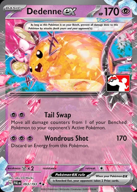 Dedenne ex, Pokémon card PPS 093-2 — Play! Pokémon Prize Pack Series set