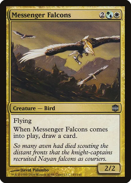Messenger Falcons, Magic card ARB 145 — Alara Reborn set