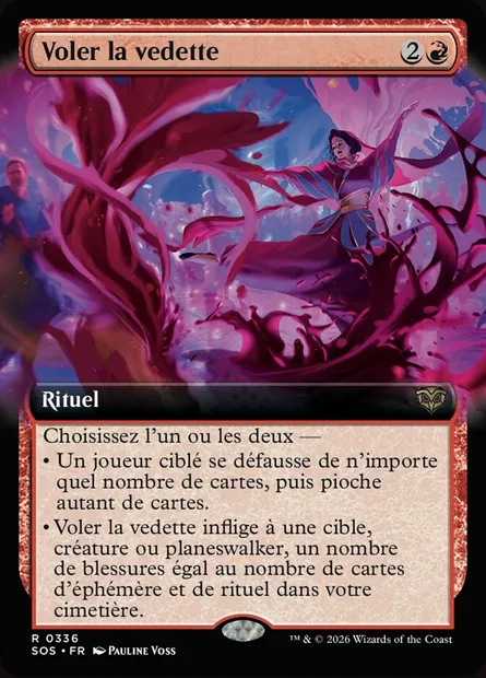 Voler la vedette, carte Magic SOS 336 — extension Secrets of Strixhaven