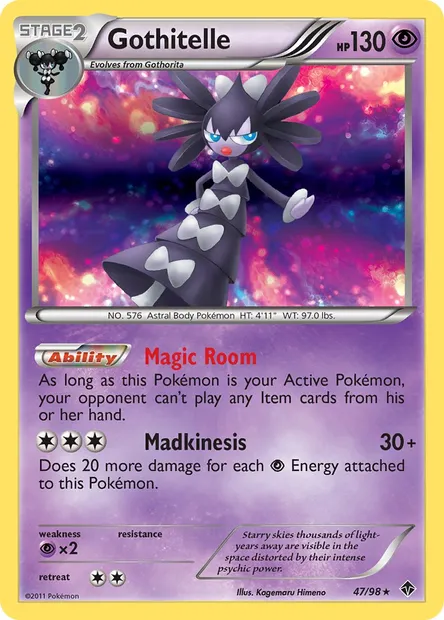 Gothitelle, Pokémon card EPO 47 — Emerging Powers set