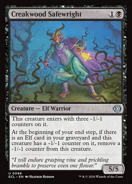 Creakwood Safewright, Magic card ECL 96 — Lorwyn Eclipsed set