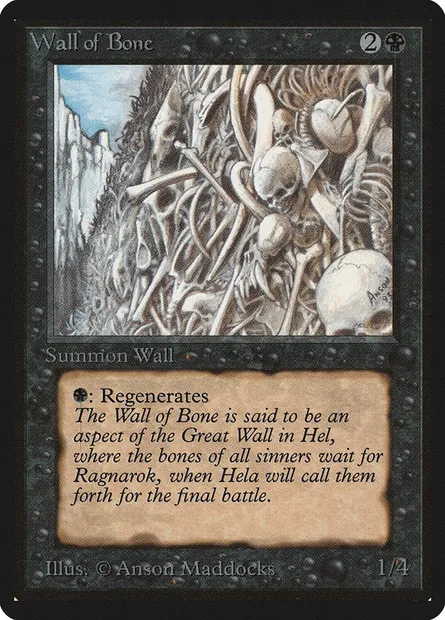 Mur d'ossements, carte Magic LEB 133 — extension Limited Edition Beta
