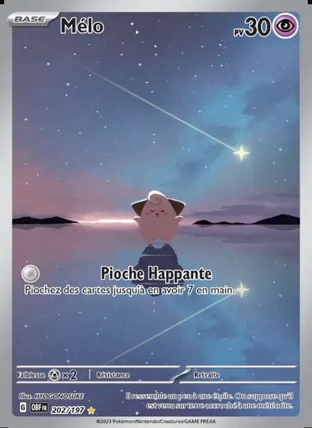 Mélo, carte Pokémon OBF 202 — extension Flammes Obsidiennes