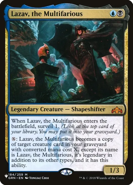 Lazav, the Multifarious, Magic card PLST GRN-184 — The List set