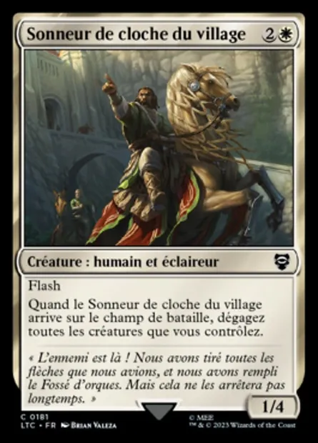 Sonneur de cloche du village, carte Magic LTC 181 — extension Tales of Middle-earth Commander