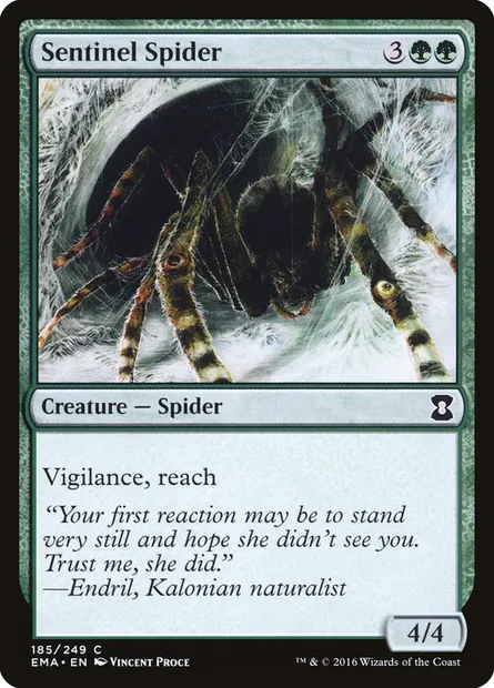 Araignée sentinelle, carte Magic EMA 185 — extension Eternal Masters