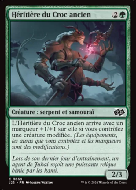 Héritière du Croc ancien, carte Magic J25 669 — extension Foundations Jumpstart