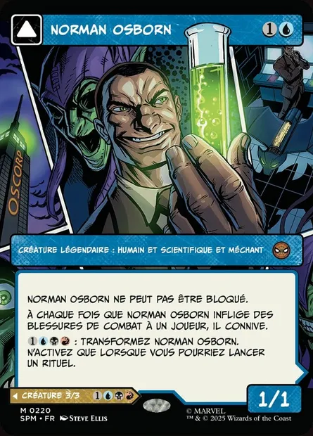 Norman Osborn // Bouffon vert, carte Magic SPM 220 — extension Marvel's Spider-Man