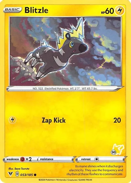 Blitzle, Pokémon card BA22 054-30 — Battle Academy 2022 set