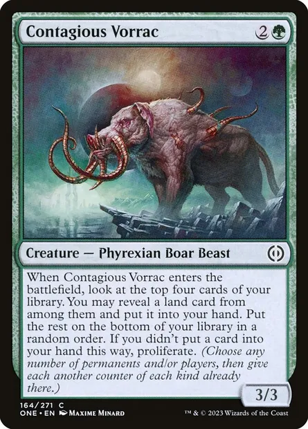 Contagious Vorrac, Magic card ONE 164 — Phyrexia: All Will Be One set