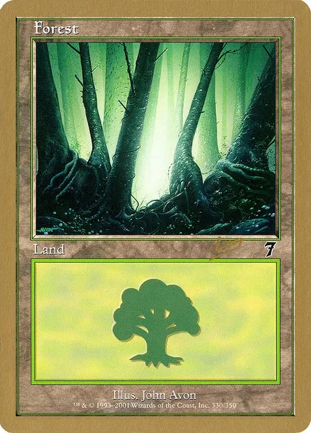 Forest, Magic card WC02 rl330 — World Championship Decks 2002 set