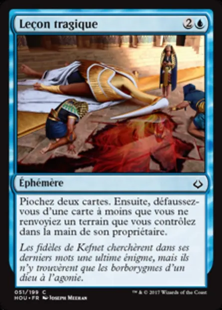 Leçon tragique, carte Magic HOU 51 — extension L’âge de la destruction